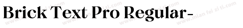 Brick Text Pro Regular字体转换